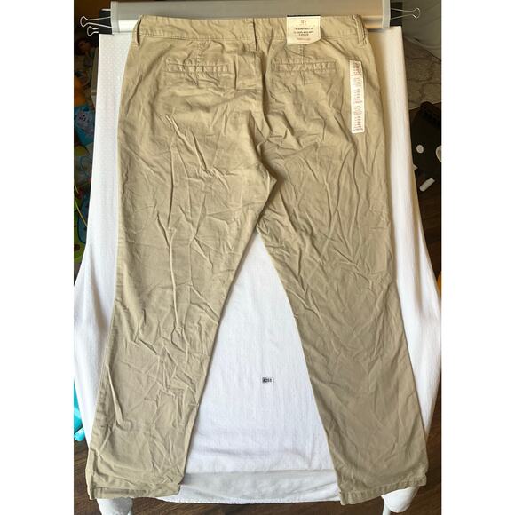 Gap Women Skinny Roll Up Pants size 10R Natural Tan Mid Rise Stretch - Picture 10 of 11